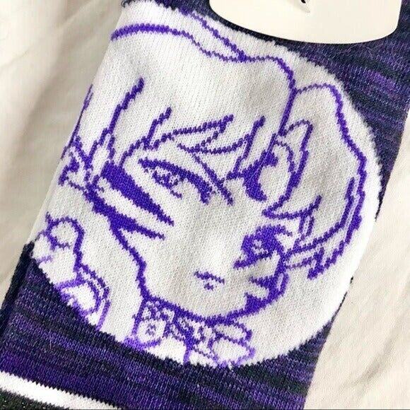 3/$20 Bioworld InuYasha Sesshomaru Women's Shoe Size 5-10 Purple No-Show Socks - Picture 3 of 4